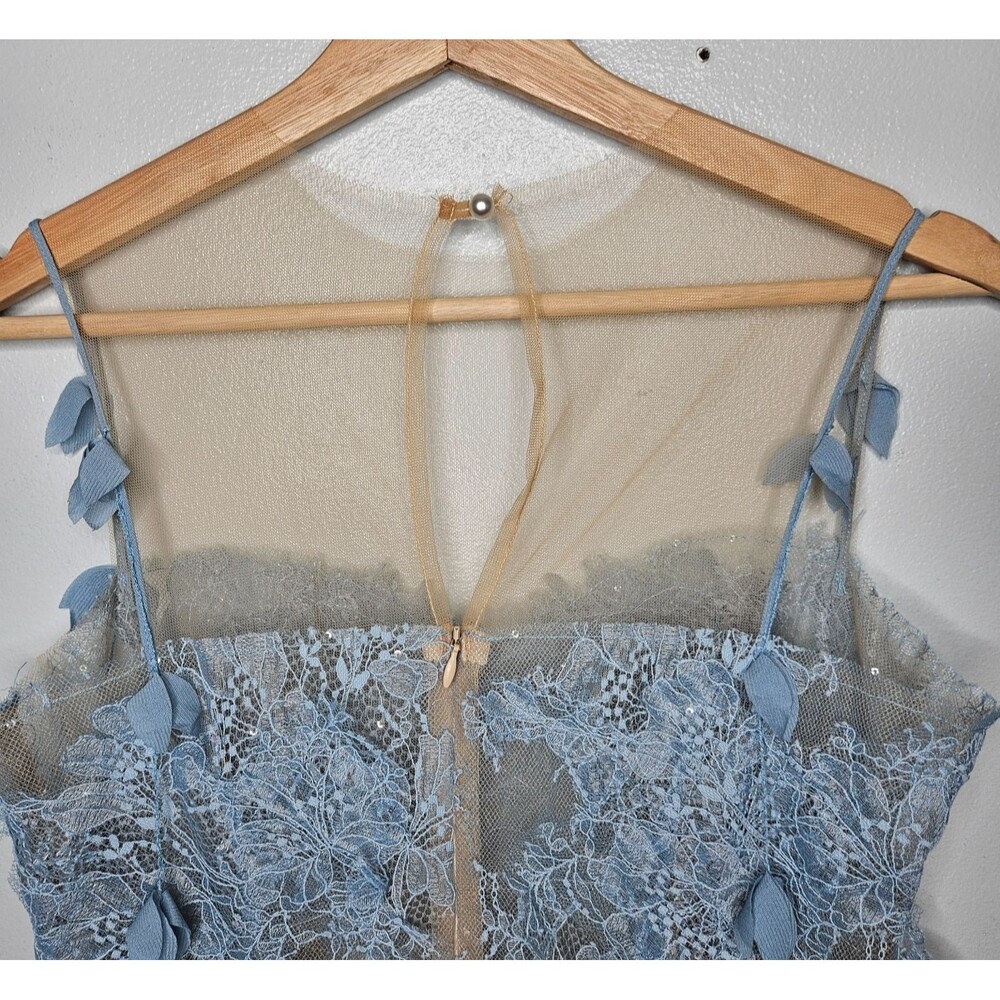 Blue Beaded Lace Midi Dress - Picture 7 of 14